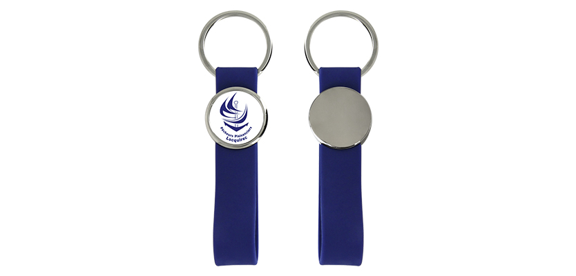 Fabrication de porte-clés acryliques mousquetons bleus